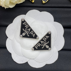 Fashionable Enamel Triangle Earrings