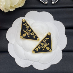 Fashionable Enamel Triangle Earrings
