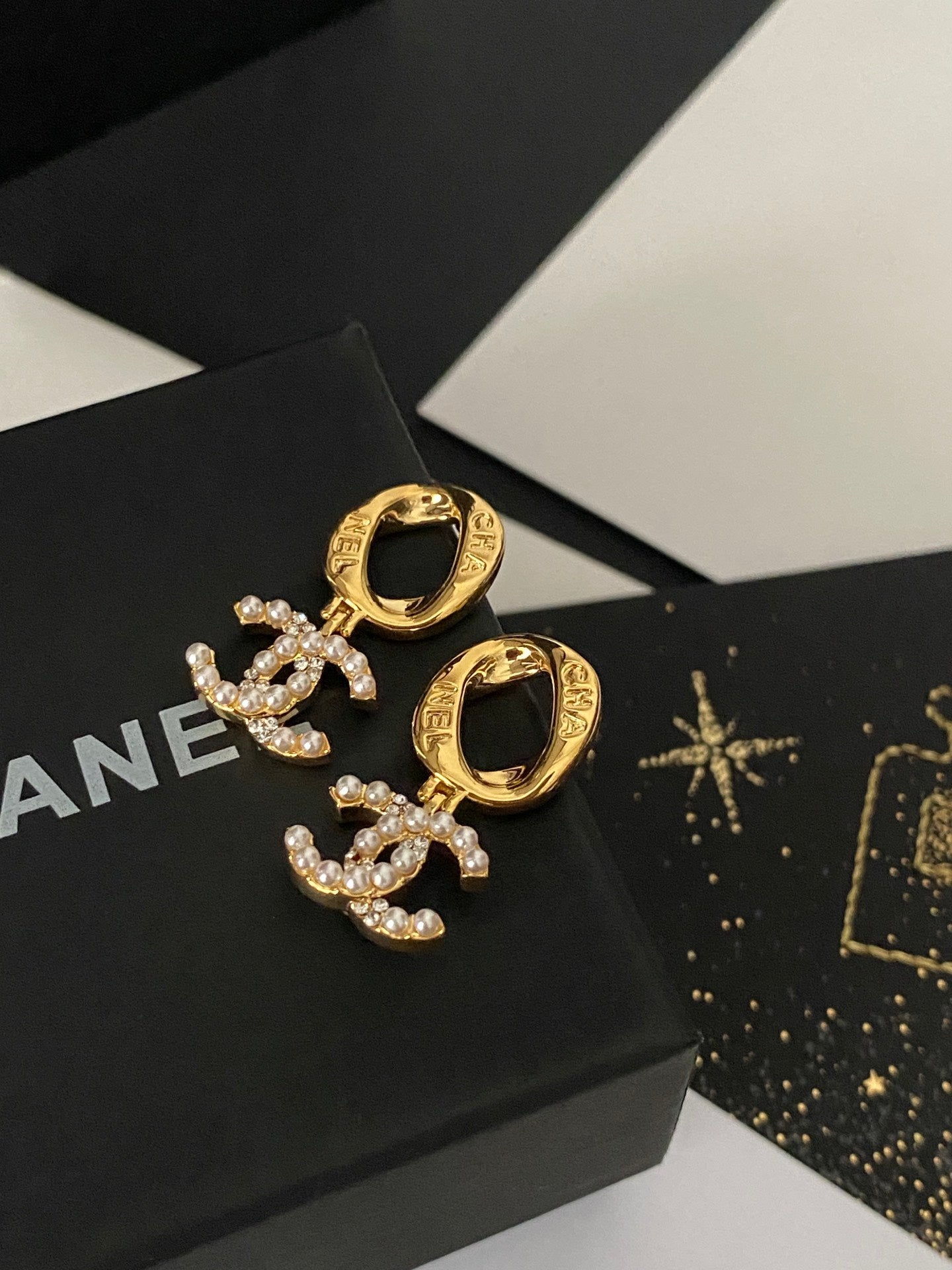 Pearl Letter Drop Earrings