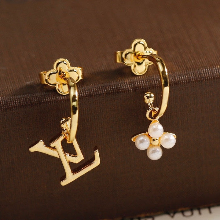 Asymmetrical Pearl Earrings