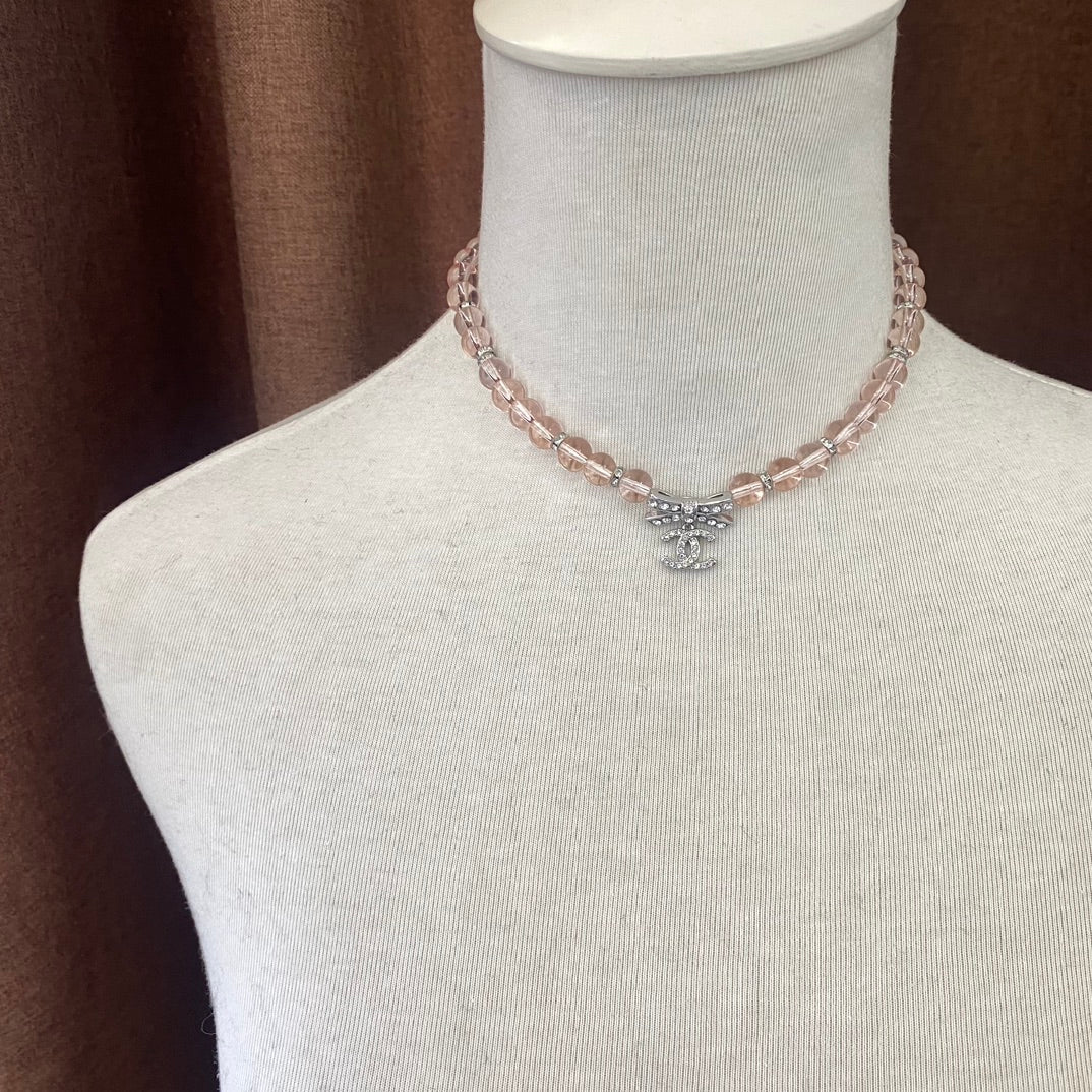 Pearl & Pink Bead Necklace