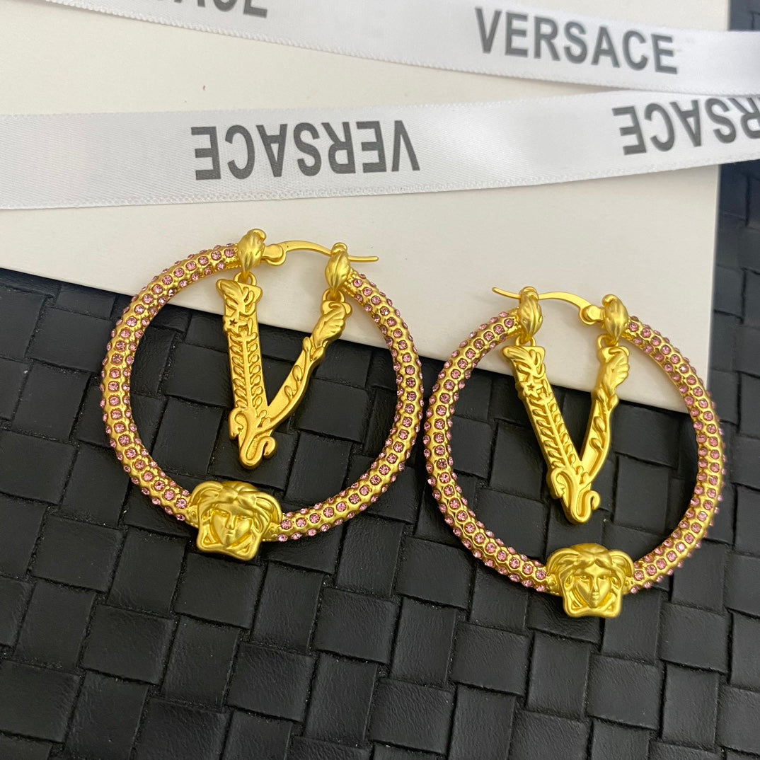 Full Diamond Avatar Hoop Earrings