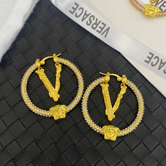 Full Diamond Avatar Hoop Earrings
