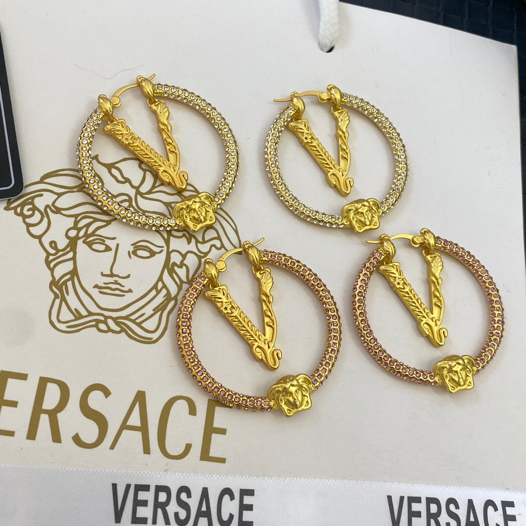 Full Diamond Avatar Hoop Earrings