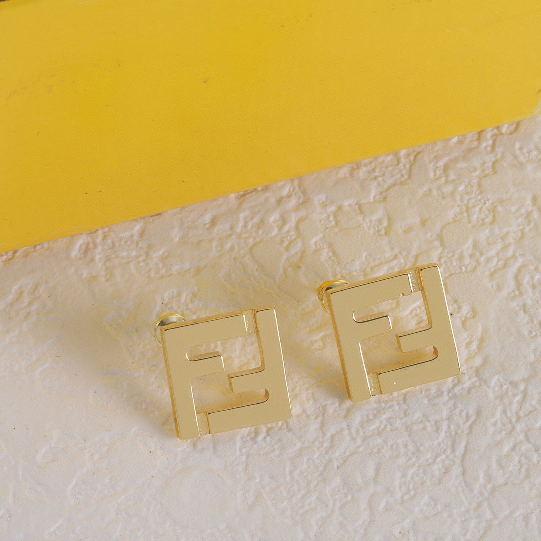 Metal Square Earrings