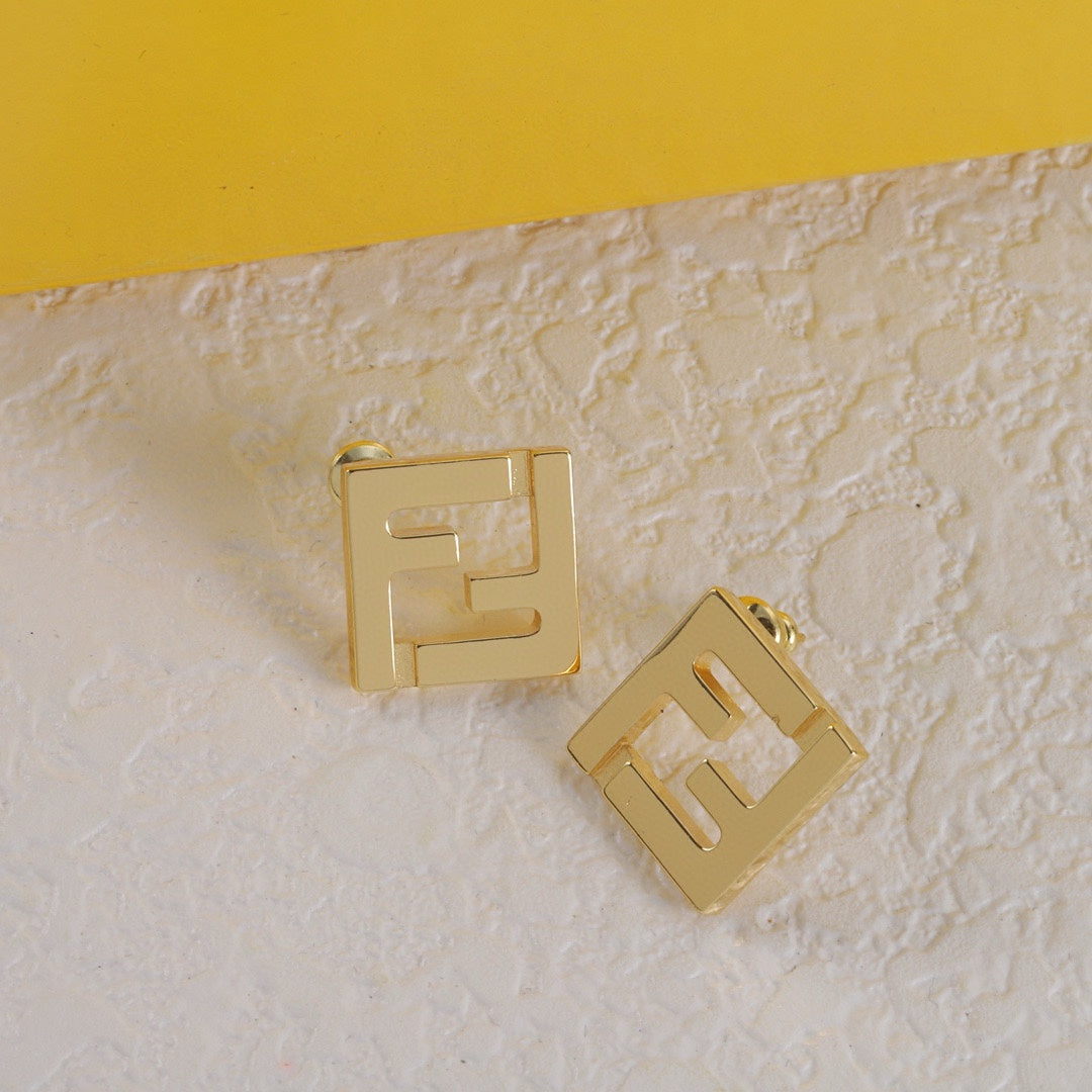 Metal Square Earrings
