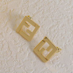 Metal Square Earrings