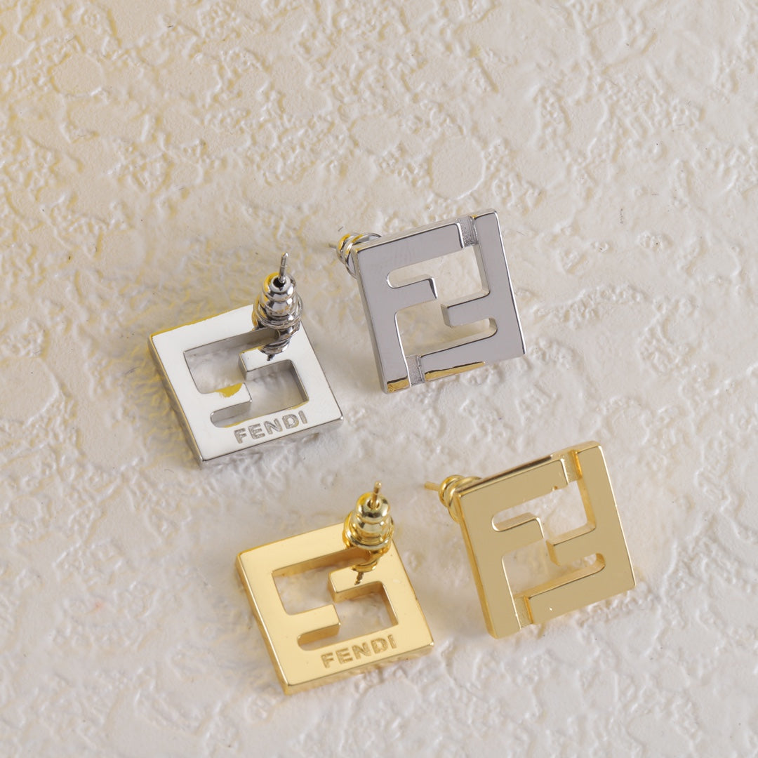Metal Square Earrings