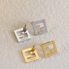 Metal Square Earrings