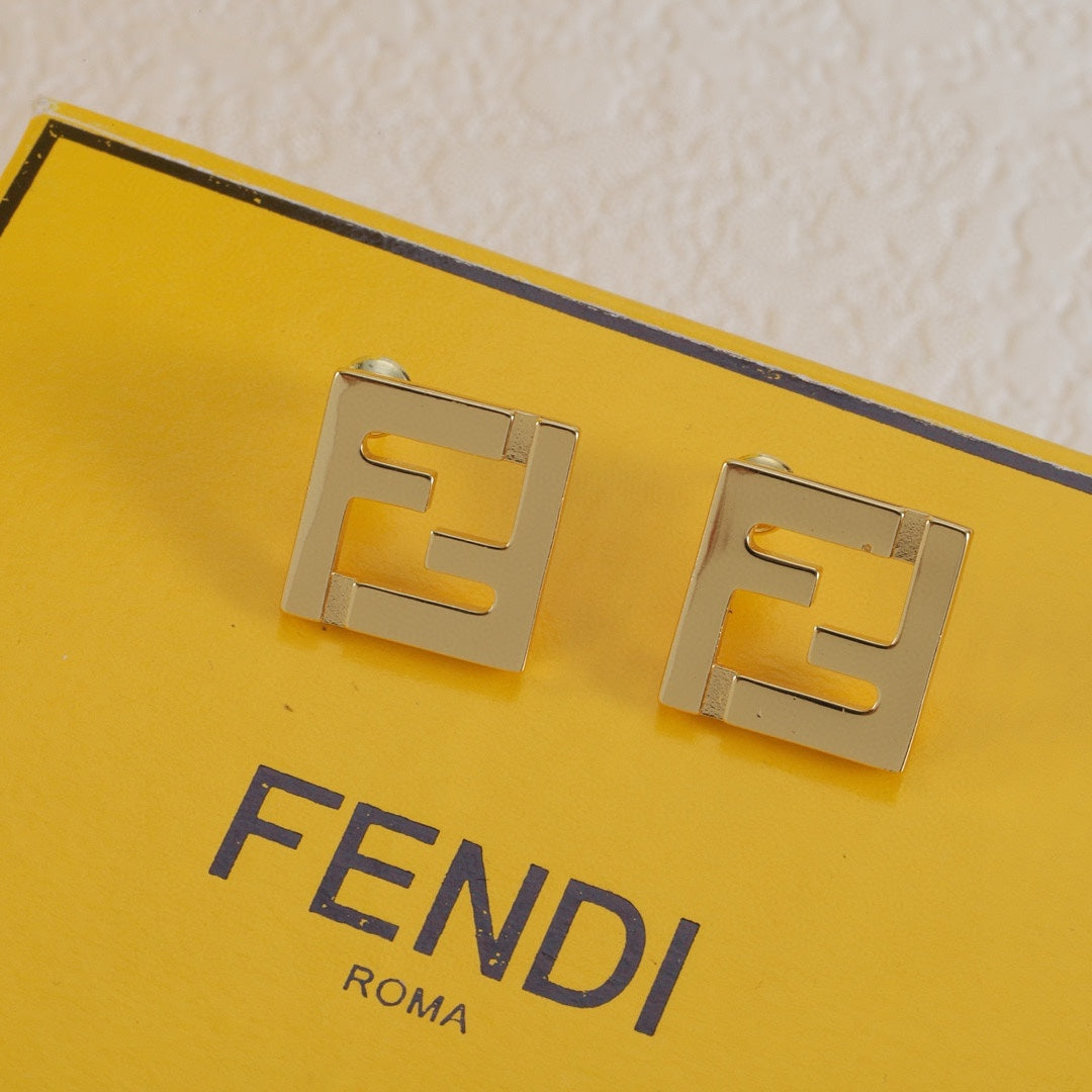 Metal Square Earrings