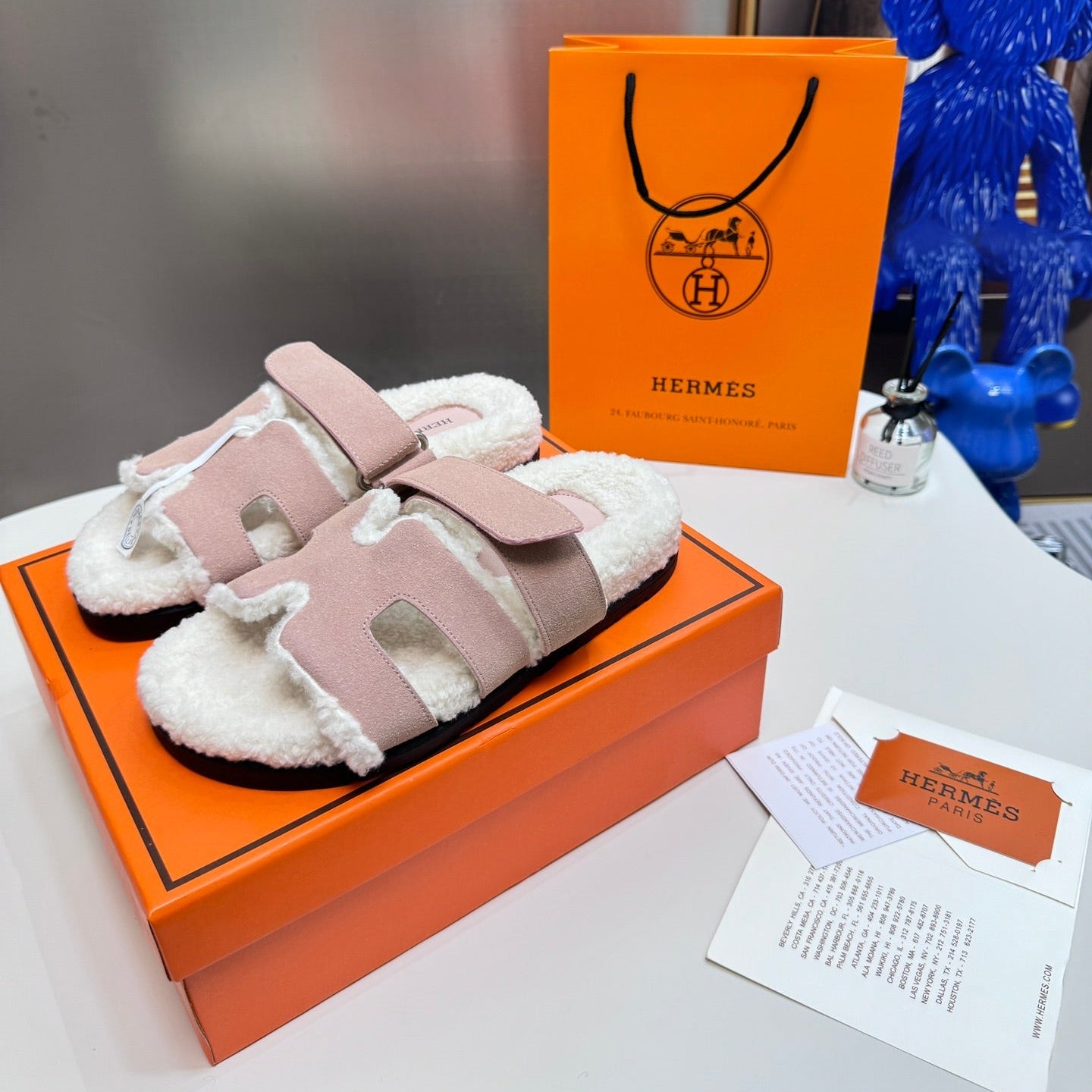 Stylish Velcro wool slippers