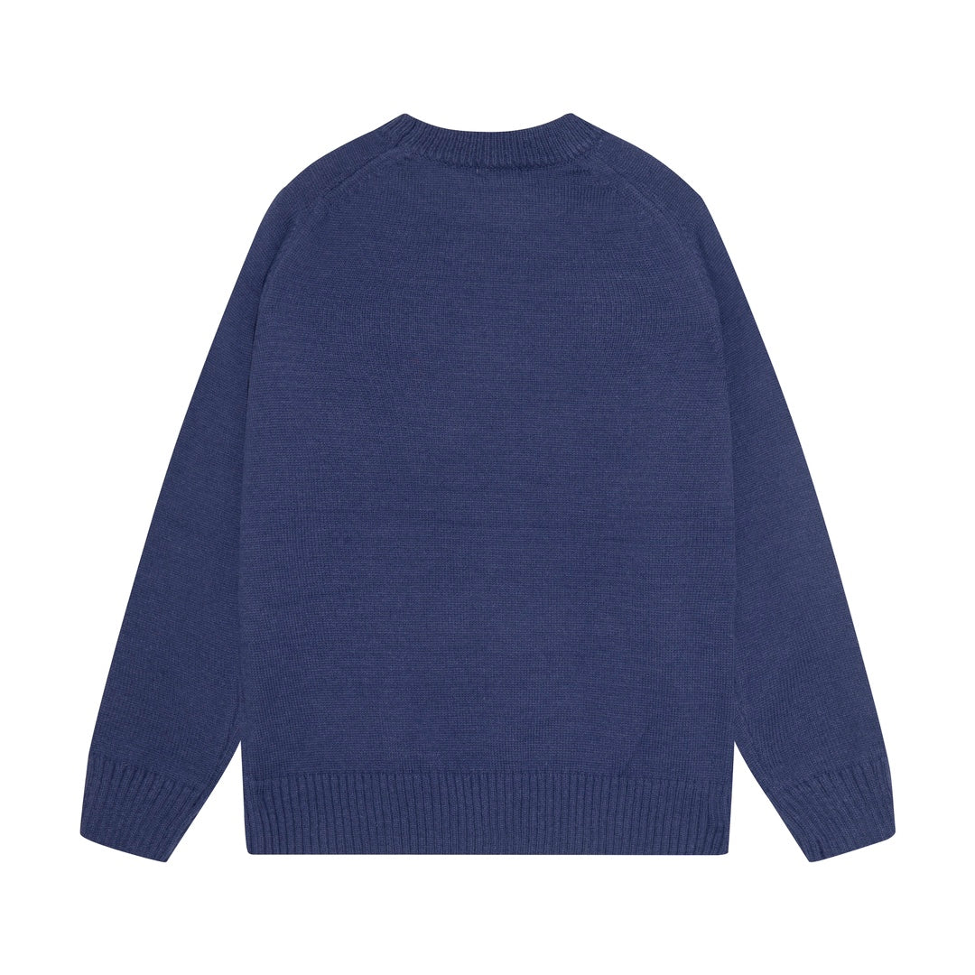 Knitted embroidered cashmere sweatshirt