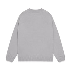 Knitted embroidered cashmere sweatshirt