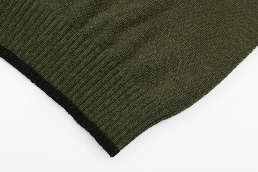 Knitted embroidered cashmere sweatshirt