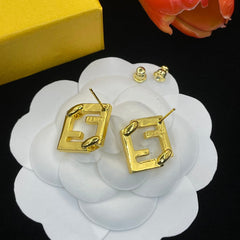 Monogram Diamond Letter Earrings