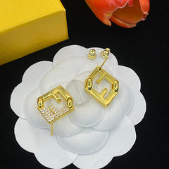 Monogram Diamond Letter Earrings