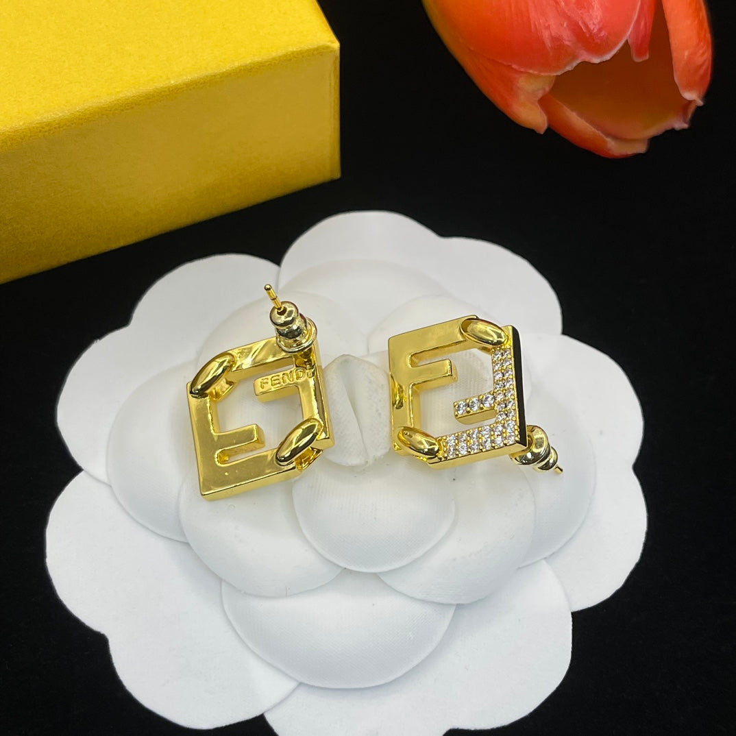 Monogram Diamond Letter Earrings