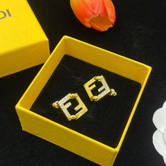 Monogram Diamond Letter Earrings