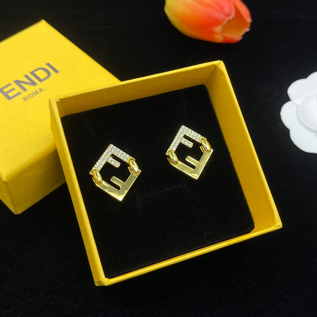 Monogram Diamond Letter Earrings