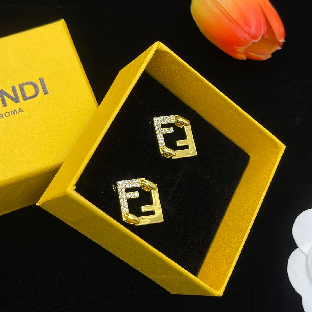 Monogram Diamond Letter Earrings