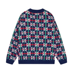 Knitted embroidered cashmere cardigan