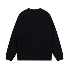 Knitted jacquard cashmere sweatshirt