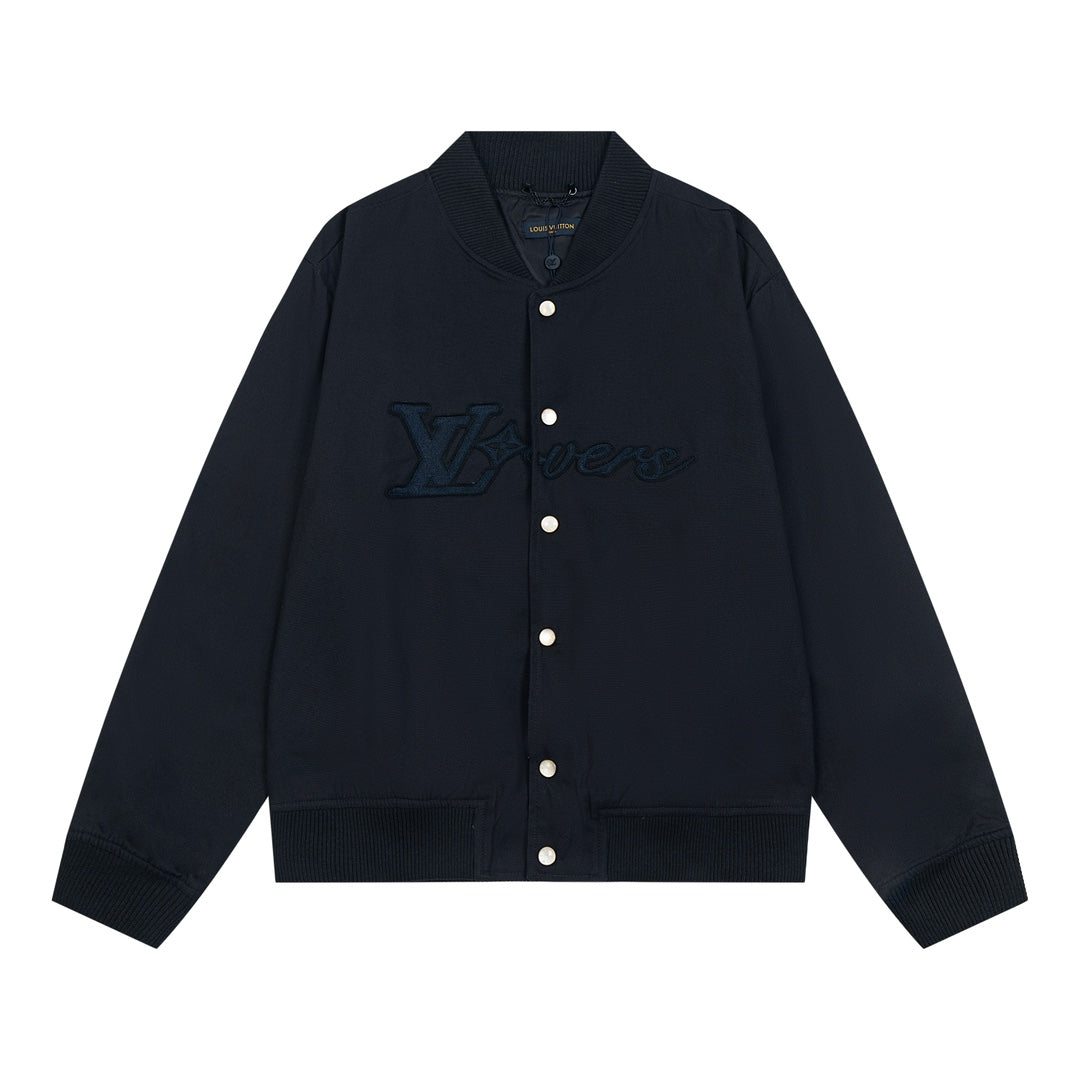 Embroidered baseball jacket