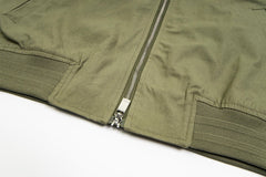 Double-sided embroidered bomber jacket