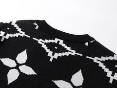 Knitted embroidered cashmere sweatshirt