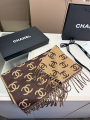 Classic tassel 100% cashmere scarf