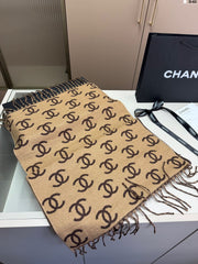 Classic tassel 100% cashmere scarf