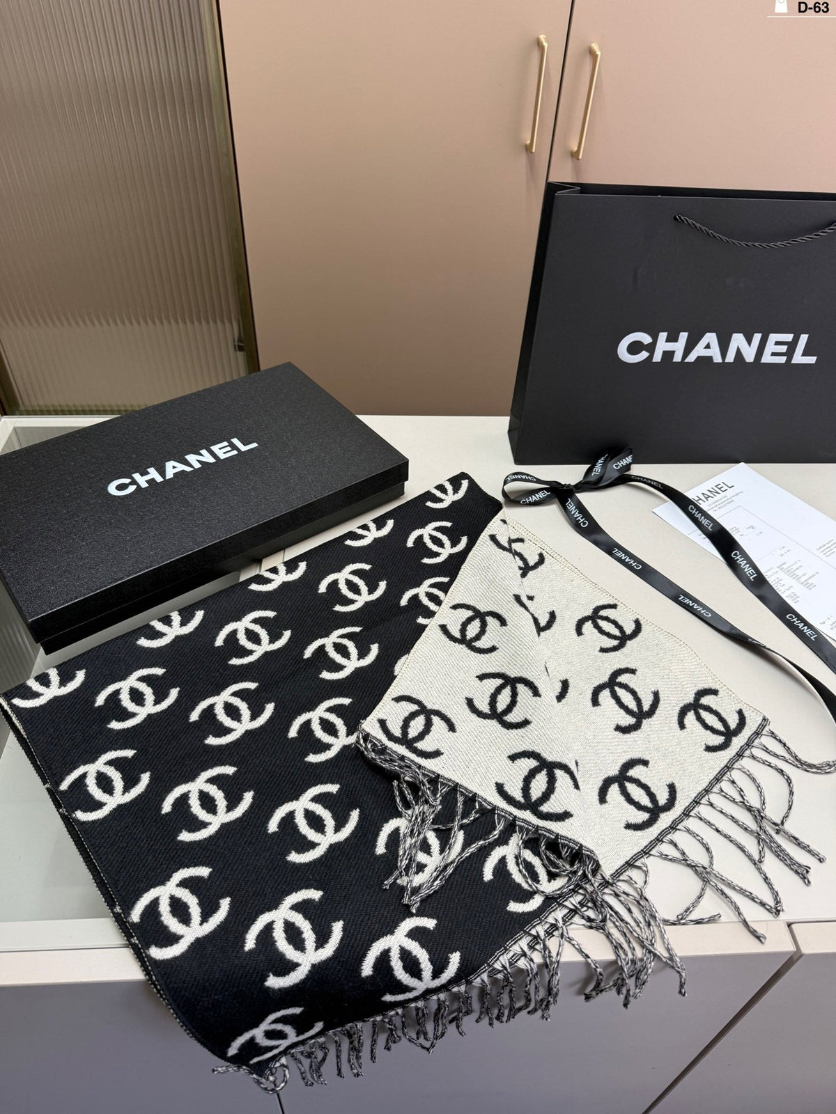 Classic tassel 100% cashmere scarf