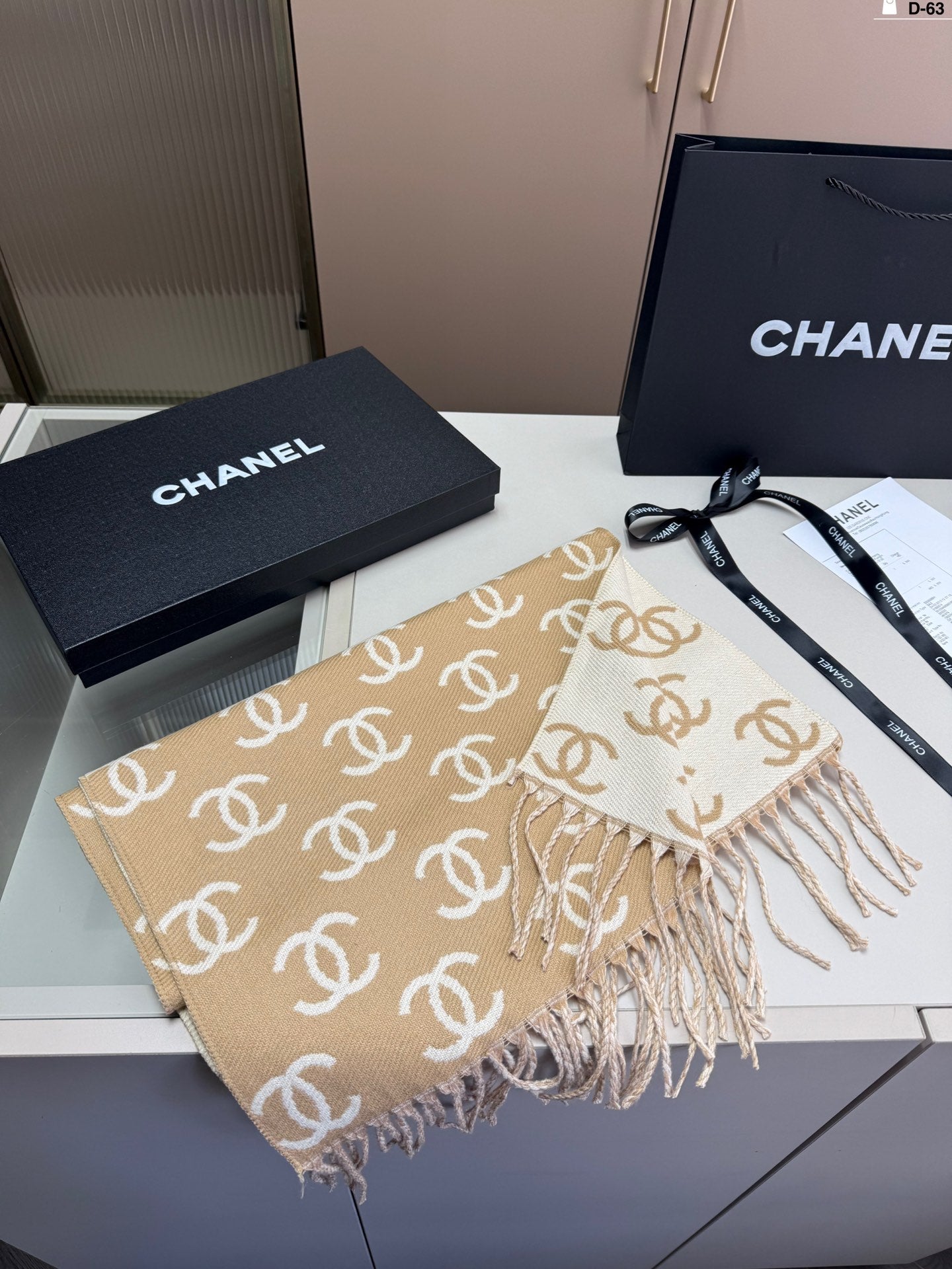 Classic tassel 100% cashmere scarf
