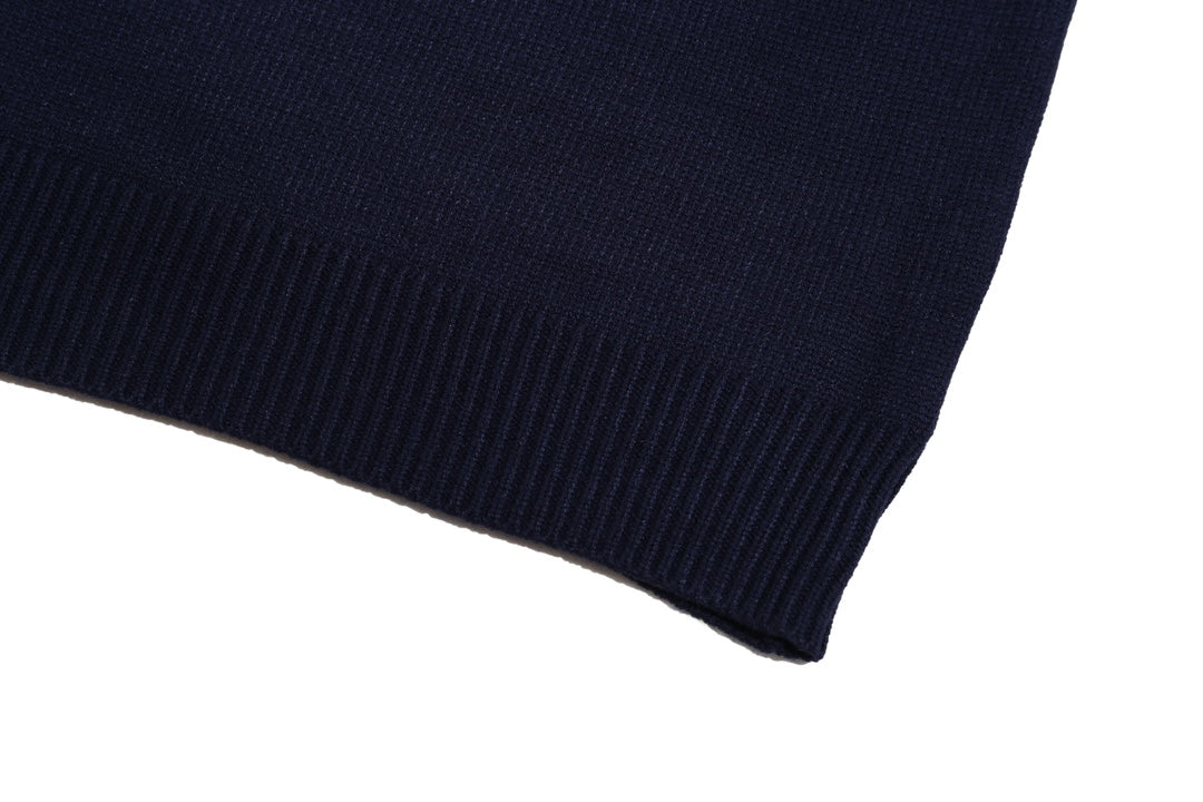 Knitted jacquard cashmere sweatshirt