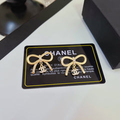 Diamond Bow Earrings