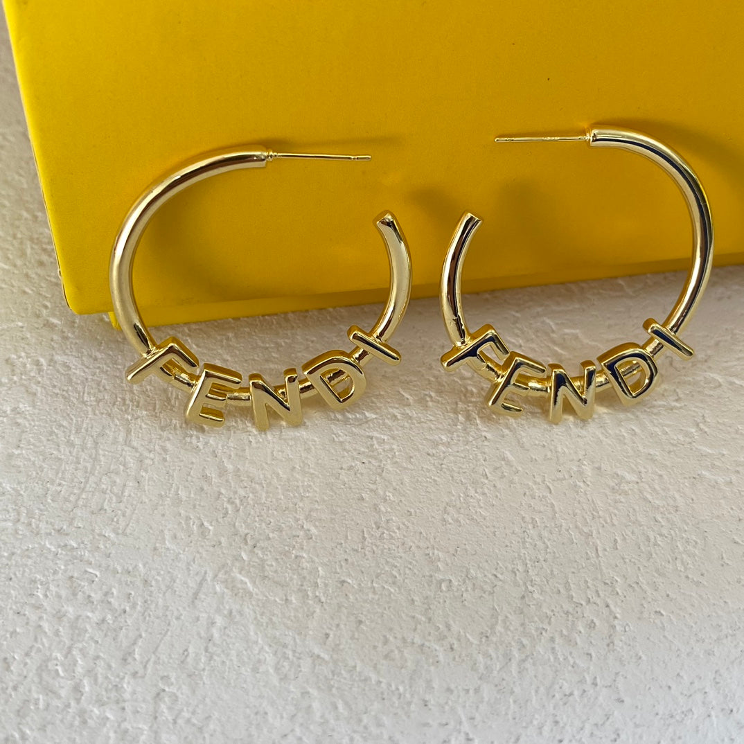Letter Hoop Earrings