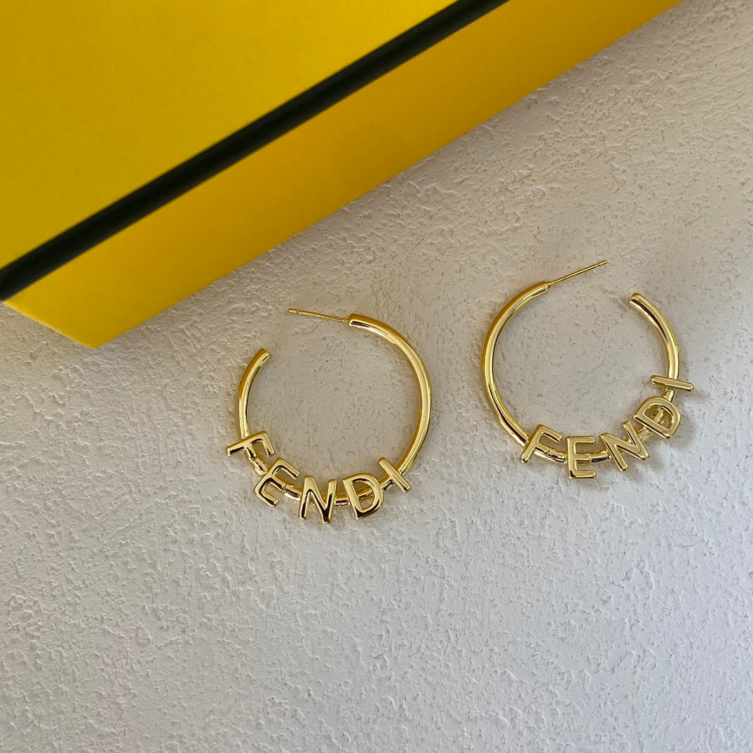Letter Hoop Earrings