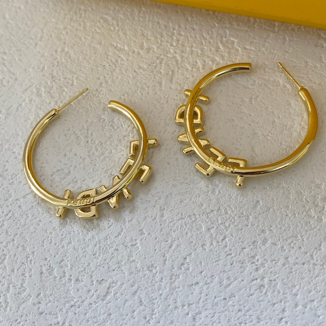 Letter Hoop Earrings
