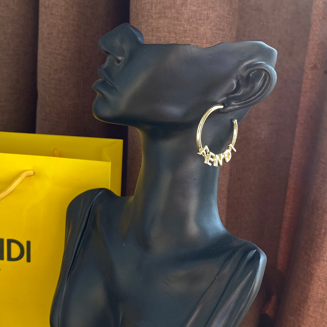 Letter Hoop Earrings