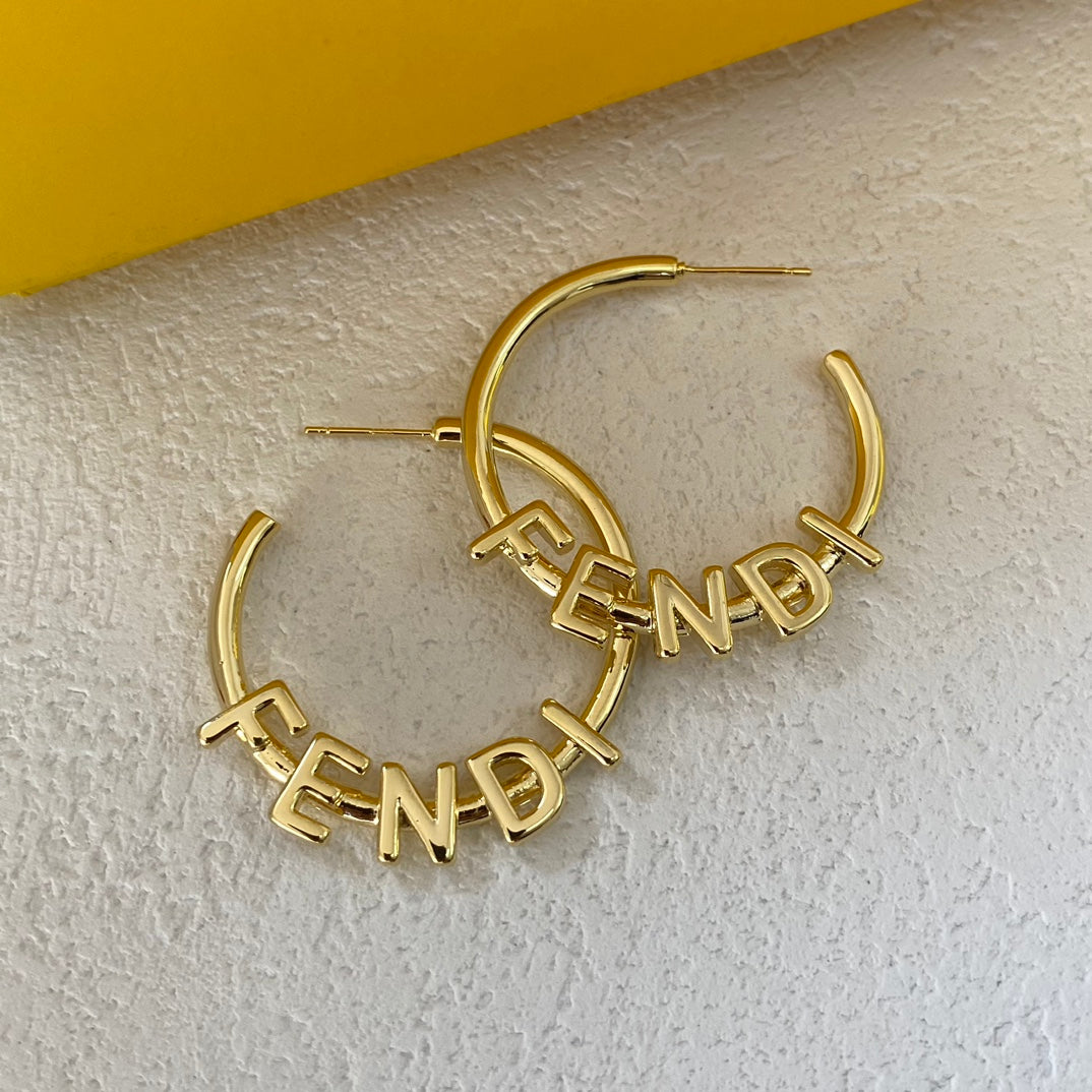 Letter Hoop Earrings