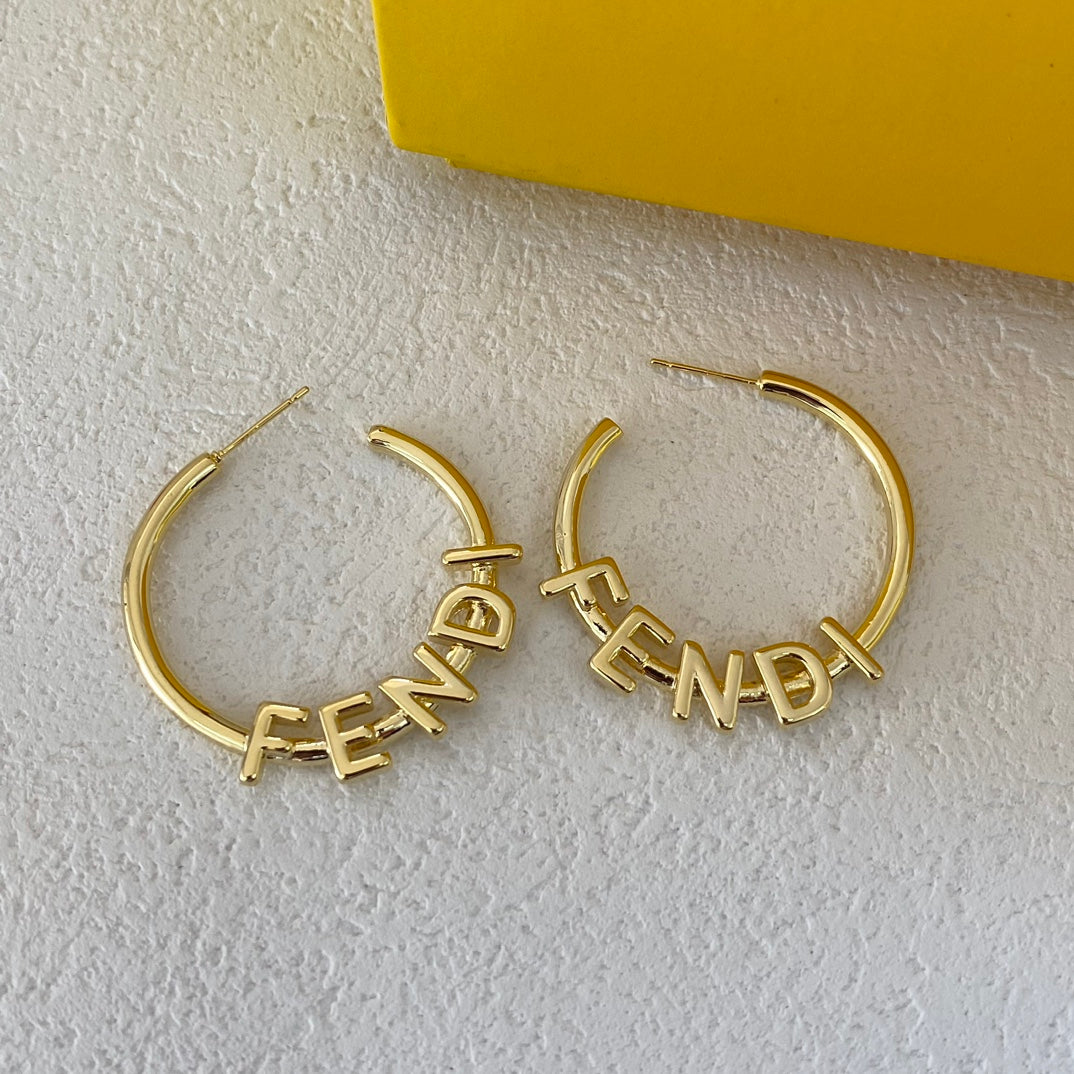 Letter Hoop Earrings