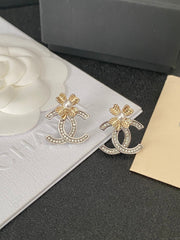 Stylish Floral Diamond Earrings