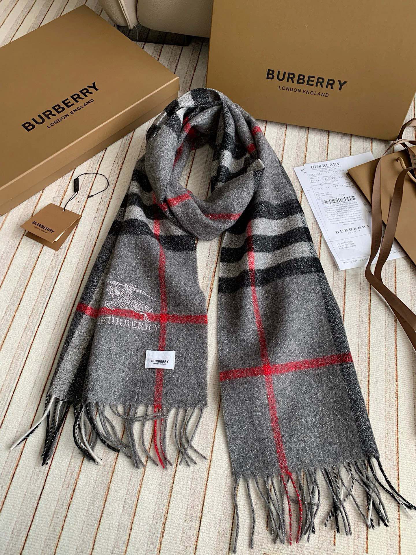 Classic Check 100% Cashmere Scarf
