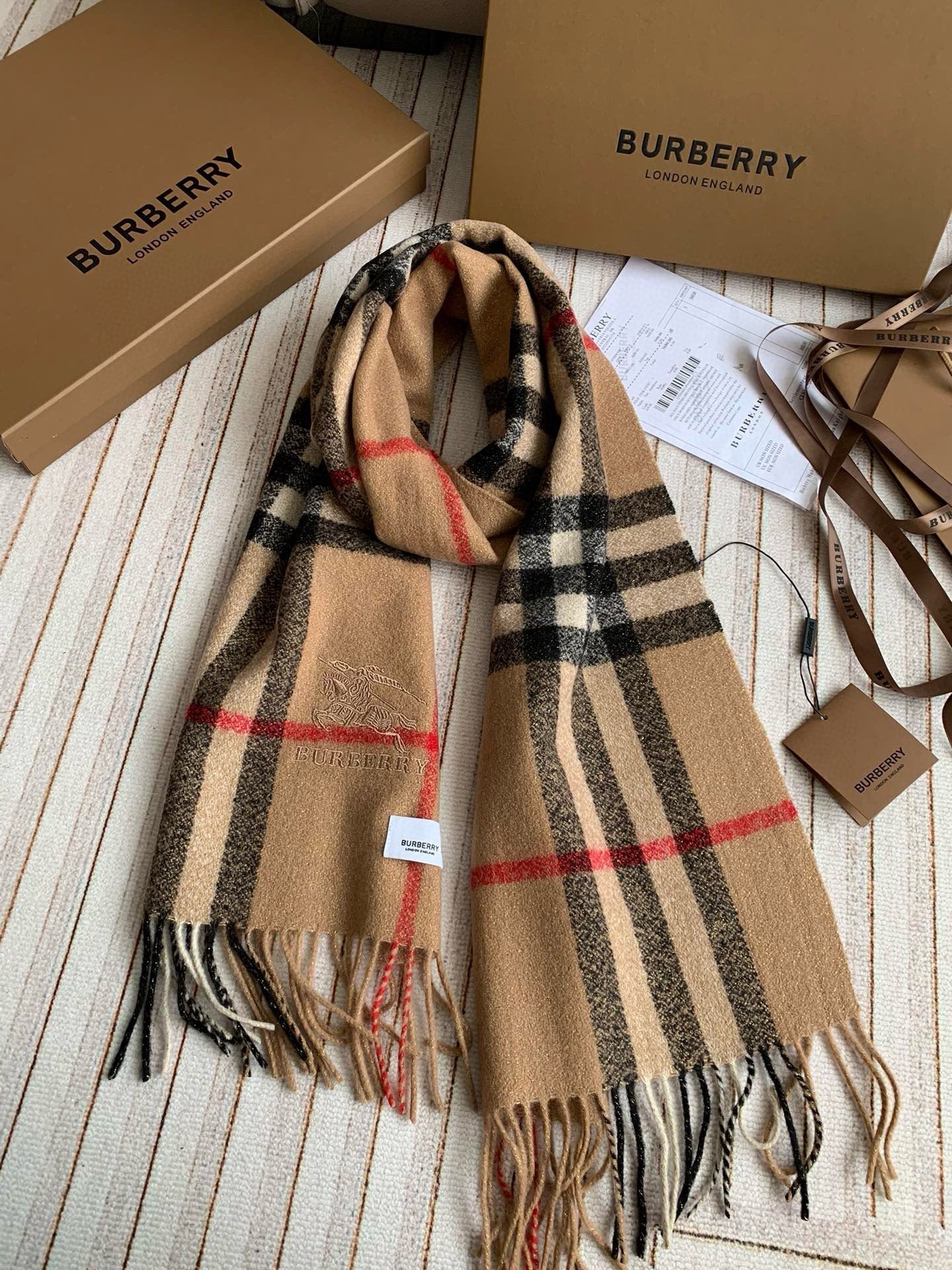 Classic Check 100% Cashmere Scarf
