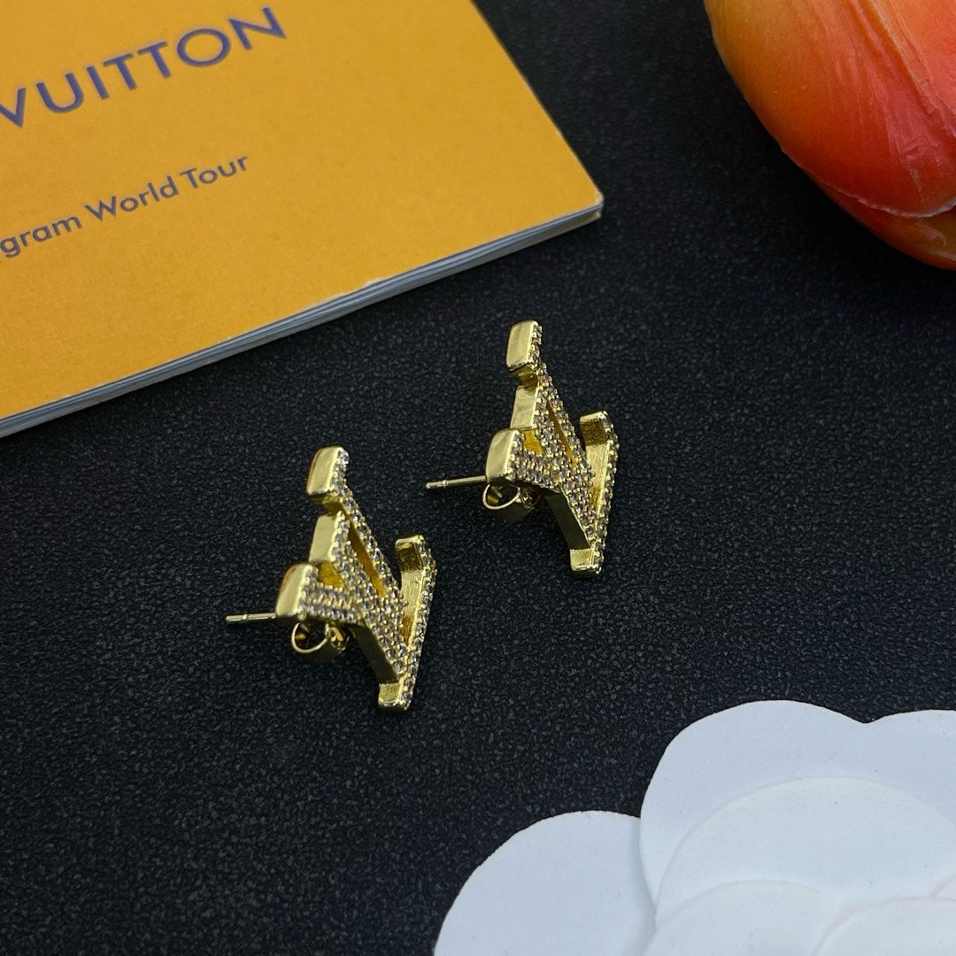 Full Diamond Stud Earrings