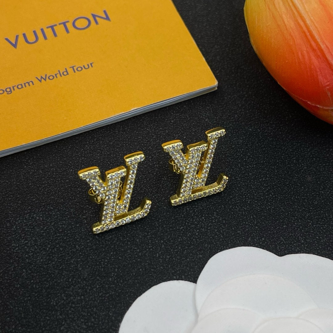 Full Diamond Stud Earrings