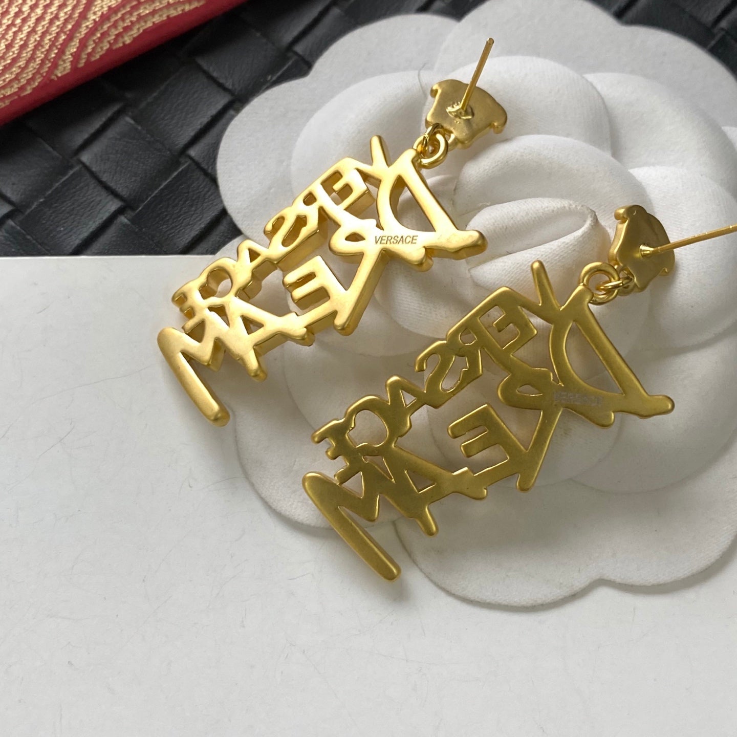 Vintage Diamond Letter Tassel Earrings