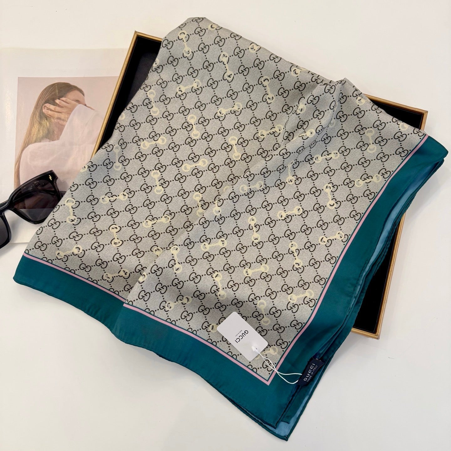 Classic silk printed shawl