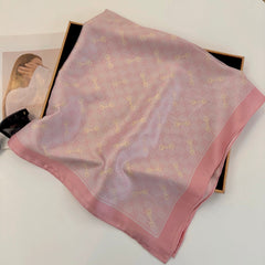 Classic Silk Printed Pink Shawl