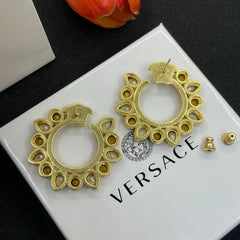 Colored Gemstone Hoop Earrings